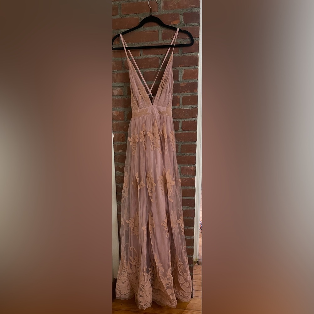Luxxel Pink Floral Maxi Dress
